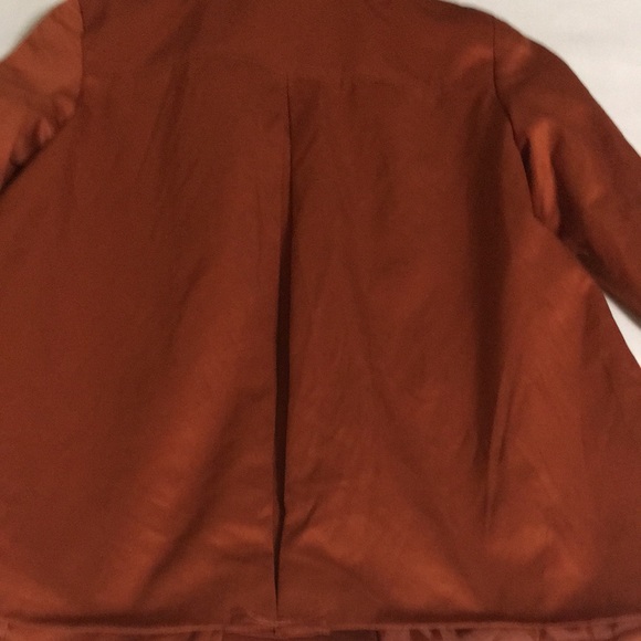 Ladies burnt orange light weight z size 2 pea coat hooded. - Picture 7 of 8